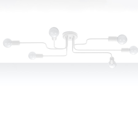 Żyrandol VECTOR 6 biały Sollux SL.1443