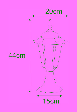 Czarna lampa zewnętrzna do ogrodu STANDARD CZARNY Kaja Lighting K-5009S