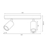 Lampa sufitowa Hudson 2xGU10 Czarno-Złoty Milagro MLP0258
