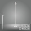 Biała lampa podłogowa zewnątrzna akumulatorowa USB EURIA LED 3000K IP54 Just Light 19252-16