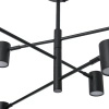 Lampa wisząca geometryczna czarna 6-punktowa – asymetryczne ramiona Noe 6xGU10 PLC0102-BK Yaskr