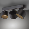 Czarna podłużna lampa sufitowa trzy tuby LED 2700K PURE CUP Paul Neuhaus 6227-18