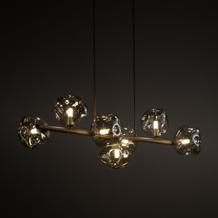 Lampa wisząca beżowa z bursztynowymi kloszami LAVA SABIA 7XG9 Tk Lighting 11109
