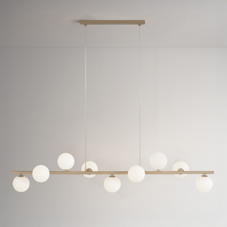Szeroka lampa wisząca, 9 kloszy na żarówki G9 ARDI Kaja Lighting K-5843