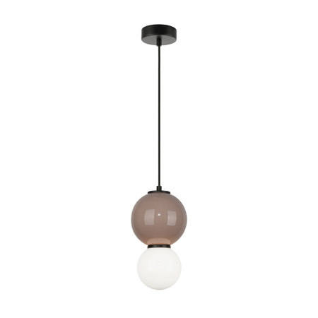 Lampa wisząca ceramiczna i szklana kula LED 3000K Pieve Italux PND-95221-1S-BR