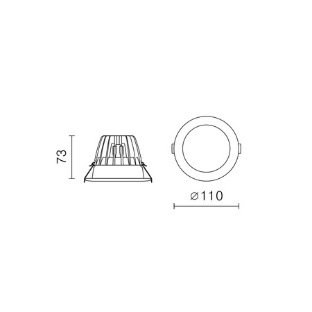 Oprawa, oczko LED 4000K do wbudowania IP54 Italux DG-090C/WK-NW/50