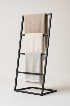 Czarny wieszak na ręczniki KS-41 WIESZAK TOWEL IV z serii KAJA HOME