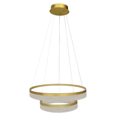 Złota lampa wisząca dwa okręgi GALA GOLD 54W LED 4000K Milagro ML2241