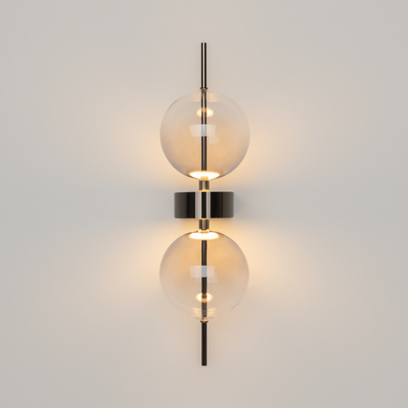 Nowoczesny kinkiet szklane dymione dwie kule LED 3000K Double Moon MOD478WL-L8B3K Maytoni