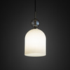 Lampa wisząca pojedyńcza karbowany szklany klosz z ozdobną szklaną kulą SOPHIA BIG COGNAC WHITE 1xE27 Tk Lighting 11374