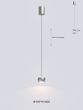 Lampa pojedyncza nikiel matowy QUIBERON Aviano Lighting 6039-103