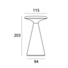 Lampka stołowa szara do domu jak i na stolik zewnętrzny  FUNGHI SZARA IP44 MAXLIGHT T0064 