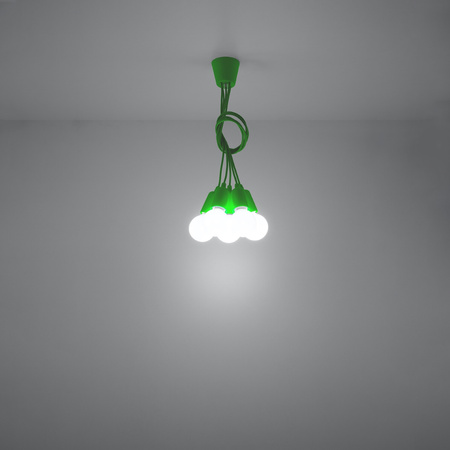 Lampa wisząca DIEGO 5 zielony Sollux SL.0583