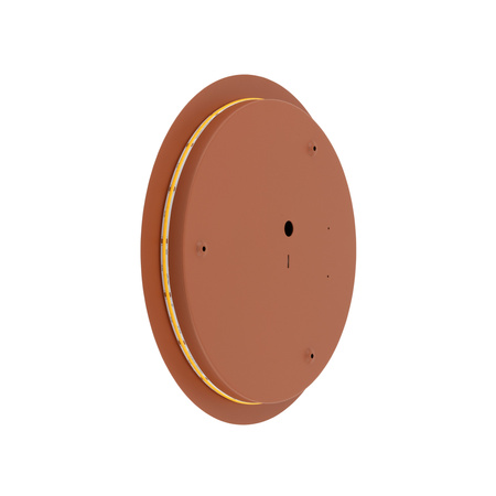 Płaski okrągły kinkiet 35cm z metalu w kolorze terakota RING LED L 3000K Nowodvorski 12657