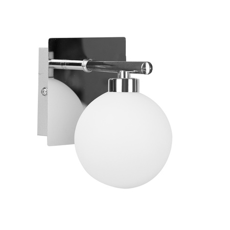 Oden lampa kinkiet chromowy 1x40w g9 klosz biały Candellux 21-01436