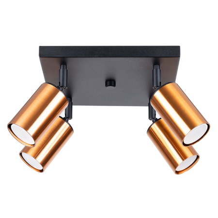 Plafon WINX 4 czarny/miedź Sollux SL.1378