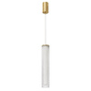 Lampa wisząca akrylowa tuba Trivia Gold 10W LED CCT IP44 Milagro ML2729