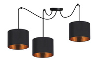 Candida p lampa wisząca czarny 3x40w e27 abażur czarny Candellux 33-00859