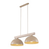 Lampa wisząca dwa metalowe klosze na drewnianej belce OSLO SABIA 2xE27 Tk Lighting 11011