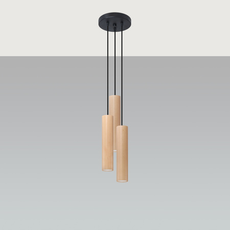 Lampa wisząca LINO 3P  drewno Sollux Lighting SL.1012