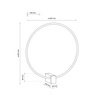 Kinkiet czarny okrąg LED o średnicy 60cm VEXA BLACK 18W Tk Lighting 18307