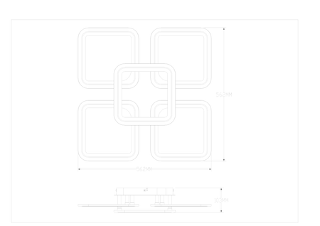 Lampa sufitowa STELLAR LED Zuma Line MS232150R-BK