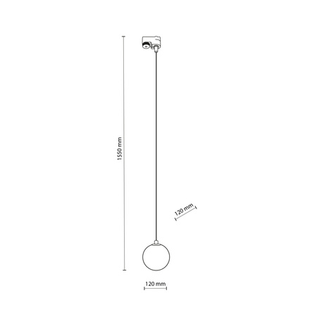 TRACER BLACK GRAPHITE GLASS WISZĄCA 1 G9 TK Lighting 4926