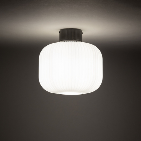 Okrągła lampa sufitowa z ryflowanym szklanym kloszem 1xE27 AURORA Nowodvorski 11971