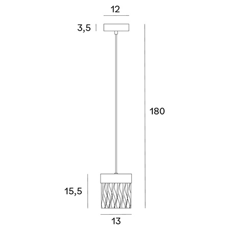 LAMPA WISZĄCA VETRO BRUSHED BLACK MAXLIGHT P0574D