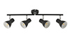 Lampa sufitowa czarna poczwórna RIADO Italux SPL-3422-4-BL