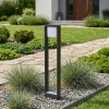 Ciemnoszara lampa ogrodowa LED z ramą 50cm MILANO GREY Kaja Lighting K-8264