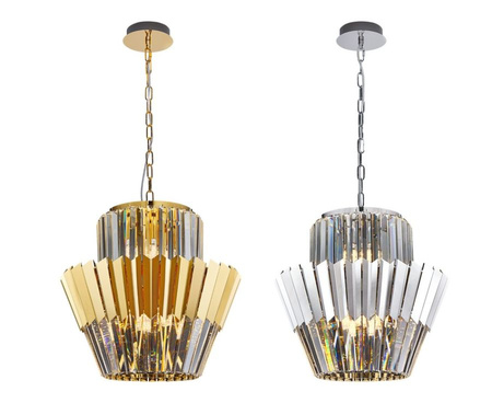 Lampa wisząca żyrandol kryształowy DONNA GOLD CHROME 9xE14 Milagro ML0413 ML0414 kolor do wyboru