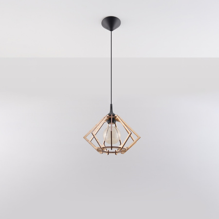 Lampa wisząca POMPELMO drewniana Sollux Lighting SL.0393