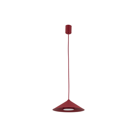 Lampa wisząca burgudnowy stożek o średnicy 23cm LUME S BURGUND 1XGX53 Tk Lighting 11695