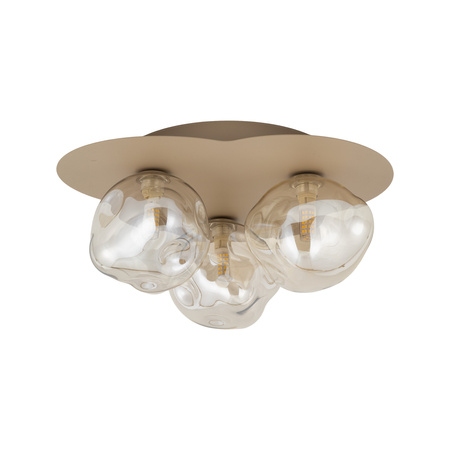 Lampa sufitowa w odcieniu sabia z koniakowymi szklanymi kloszami LAVA SABIA 3XG9 Tk Lighting 11454