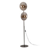 Lampa podłogowa okrągłe elementy drewna i szklane klosze 2xG9 LUNAR WOOD Tk Lighting 16135