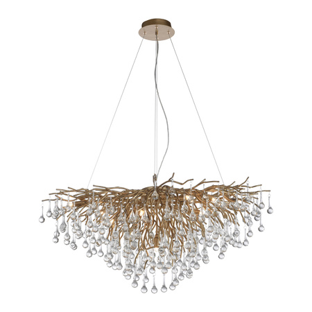 Lampa wisząca gałązki z kryształkami w kolorze starego mosiądzu 100cmx50cm nad stół ICICLE Paul Neuhaus 2192-11