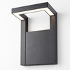 Ciemnoszary kinkiet ogrodowy LED BERGAMO GREY Kaja Lighting K-8250