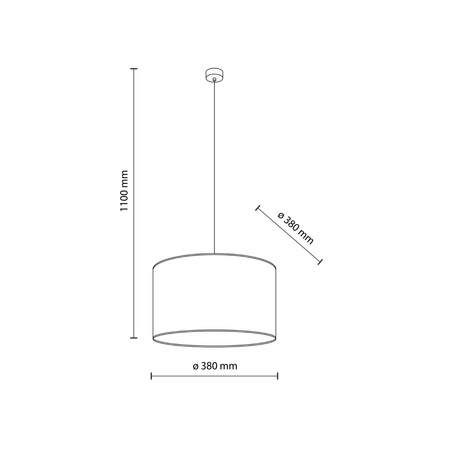 Lampa wisząca abażur o średnicy 38cm VELLUM 1xE27 Tk Lighting 11211