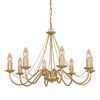 Złota, świecznikowa lampa wisząca glamour BARTEZ Kaja Lighting KZ-3992