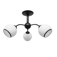MARINEN LAMPA WISZĄCA CZARNY 3X40W E27 KLOSZ BIAŁY Z OBWÓDKĄ Candellux 33-26569