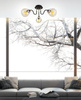 Unica lampa sufitowa czarny+złoty 3x40w e27 klosz dymiony Candellux 33-00880