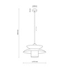 Lampa wisząca beżowa z białym szklanym kloszem VERADO SABIA 1 TK Lighting 11766