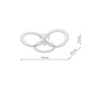 Plafon Azina 3 złote pierścienie LED Light Prestige LP-4852/3C GD
