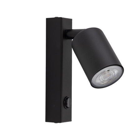Kierunkowy kinkiet w kolorze czarnym z wbudowanym przełącznikiem NEX BLACK 1XGU10 Tk Lighting 11364