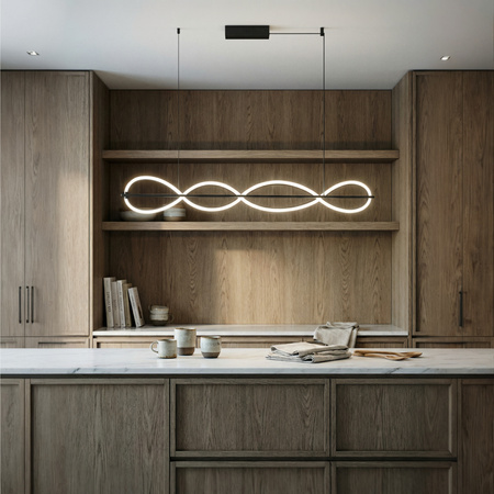 Lampa wisząca LED nad wyspę kuchenną PESCARA PENDANT 120 3-STEP DIMM BK 3000K AZZARDO AZ6745