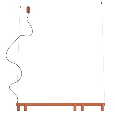 Lampa wisząca belka z tubami w kolorze terakota FOURTY LINE LED 1200 Nowodvorski 12422