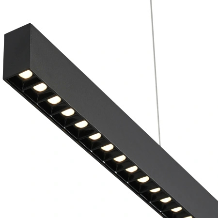 Lampa wisząca liniowa 120cm z punktowymi źródłami światła Sigi I LED czarna PL0126-BK Yaskr