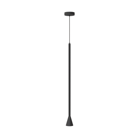Czarna długa wąska lampa wisząca Arrow 1xGU10 Maytoni P064PL-01B