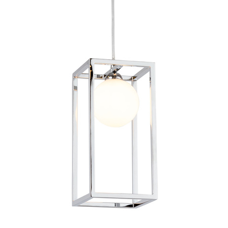 Lampa wisząca Daisy, industrialna, w kolorze chromu, ze szklanym kloszem Italux MD-BR4367-D1 CH 
